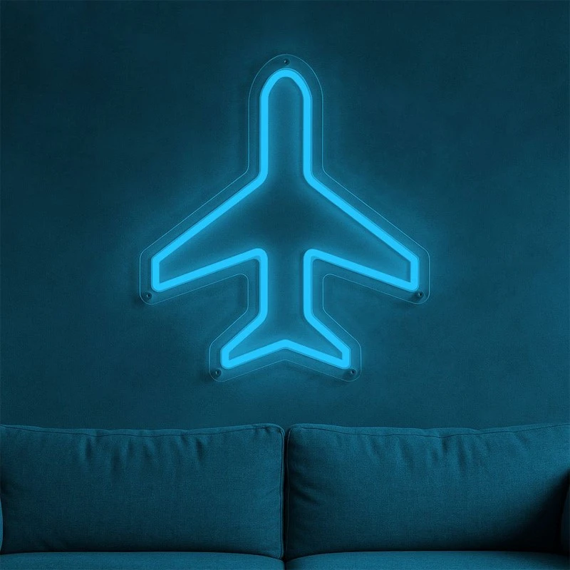 تابلو نئون فلکسی طرح هواپیما (Airplane Neon Sign)