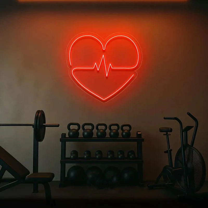 تابلو نئون فلکسی ضربان قلب (Heartbeat EKG Neon Sign)