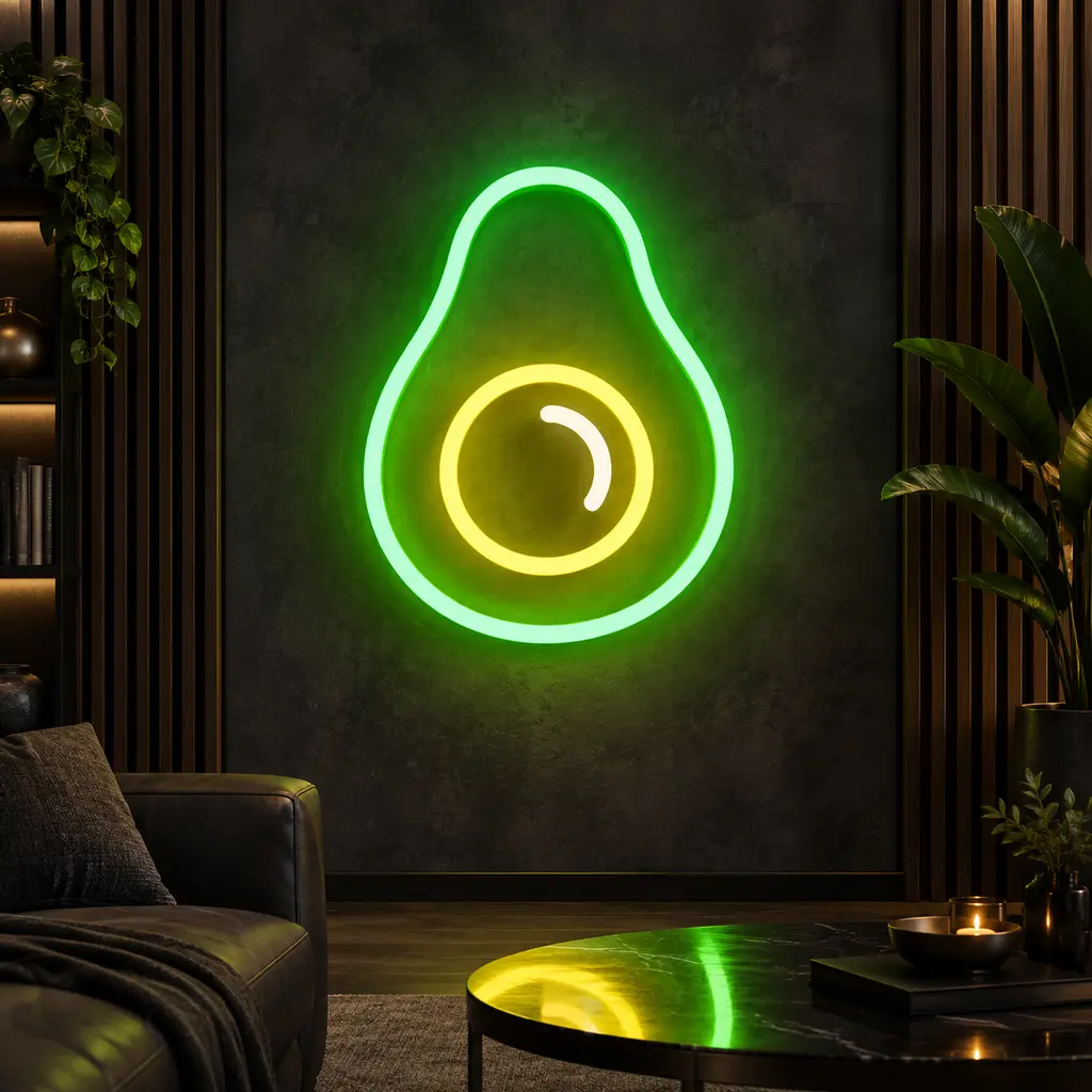 تابلو نئون فلکسی طرح آووکادو (Avocado Neon Sign)